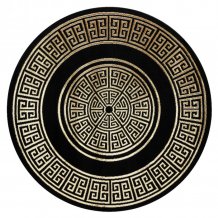 Kusový koberec Allure 1968 black/gold kruh