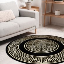 Kusový koberec Allure 1968 black/gold kruh