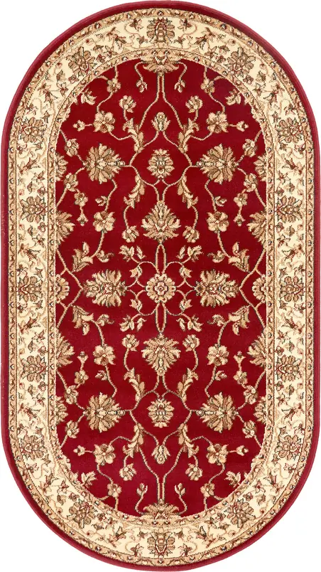 Kusový koberec Begonia bordo ovál