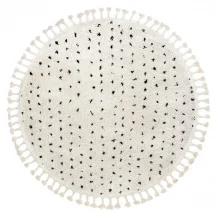 Kusový koberec Berber Syla B752 dots cream kruh