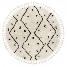 Kusový koberec Berber Tetuan B751 cream kruh