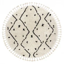Kusový koberec Berber Tetuan B751 cream kruh