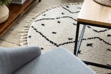 Kusový koberec Berber Tetuan B751 cream kruh