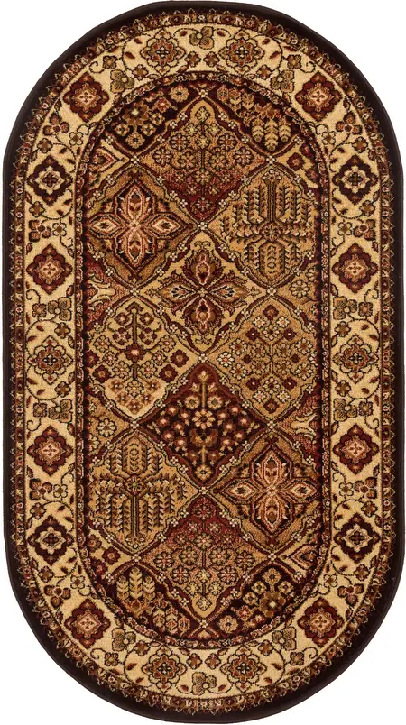 Kusový koberec Bergenia terakota ovál