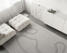 Kusový koberec Blooms light grey