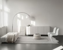 Kusový koberec Blooms light grey