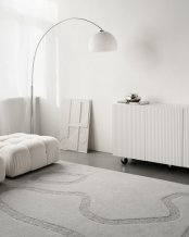 Kusový koberec Blooms light grey