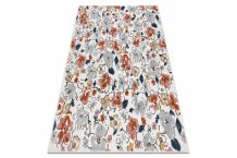 Kusový koberec Botanic 65239 flowers ecru – na ven i na doma