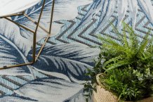 Kusový koberec Botanic 65242 Feathers aqua – na ven i na doma