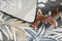 Kusový koberec Botanic 65262 flowers black – na ven i na doma