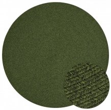Kusový koberec Braided 105554 Green kruh – na ven i na doma