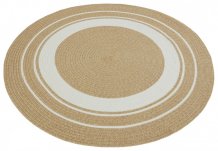 Kusový koberec Braided 105556 Creme Beige kruh – na ven i na doma