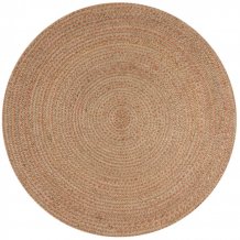 Kusový koberec Capri Jute Natural/Coral kruh