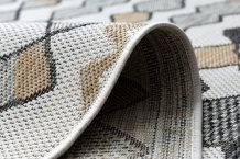 Kusový koberec Cooper Sisal Diamonds 22217 ecru/black – na ven i na doma