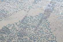 Kusový koberec Core W7161 Vintage rosette blue/cream and grey