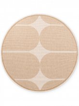 Kusový koberec Duet Bowen 106245 Beige/White kruh - na ven i na doma