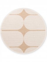 Kusový koberec Duet Bowen 106245 Beige/White kruh - na ven i na doma