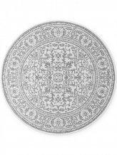 Kusový koberec Duet Kona 106249 White/Gray kruh - na ven i na doma