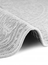 Kusový koberec Duet Kona 106249 White/Gray kruh - na ven i na doma