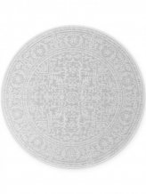Kusový koberec Duet Kona 106249 White/Gray kruh - na ven i na doma