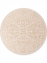 Kusový koberec Duet Kona 106250 Beige/White kruh - na ven i na doma