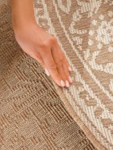 Kusový koberec Duet Kona 106250 Beige/White kruh - na ven i na doma