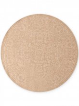 Kusový koberec Duet Kona 106250 Beige/White kruh - na ven i na doma