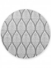 Kusový koberec Duet Liora 106246 White/Gray kruh - na ven i na doma