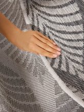 Kusový koberec Duet Liora 106246 White/Gray kruh - na ven i na doma