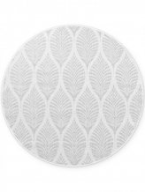 Kusový koberec Duet Liora 106246 White/Gray kruh - na ven i na doma