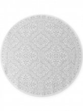 Kusový koberec Duet Rosel 106251 White/Gray kruh - na ven i na doma