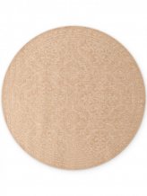 Kusový koberec Duet Rosel 106252 Beige/White kruh - na ven i na doma