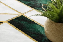 Kusový koberec Emerald 1015 green and gold kruh