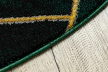 Kusový koberec Emerald 1022 green and gold kruh