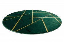 Kusový koberec Emerald geometric 1012 green and gold kruh