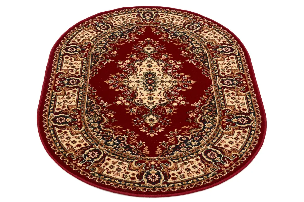 Kusový koberec Fatima S bordo - ovál (dark red)
