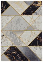Kusový koberec Flair 105610 Noble Black Grey Gold – na ven i na doma