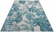 Kusový koberec Flair 105618 Tropical Leaves Turqouise – na ven i na doma