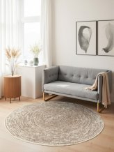Kusový koberec Gloria Cavallo Creme Beige kruh