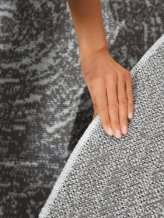 Kusový koberec Gloria Cavallo Creme Grey kruh