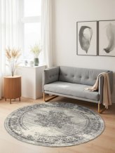 Kusový koberec Gloria Lydia Creme Grey kruh
