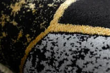 Kusový koberec Gloss 400B 86 3D geometric black/gold