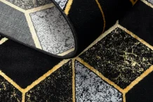 Kusový koberec Gloss 400B 86 3D geometric black/gold