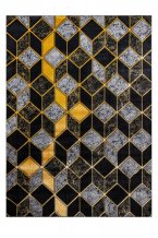 Kusový koberec Gloss 400B 86 3D geometric black/gold
