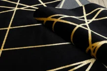 Kusový koberec Gloss 406C 86 geometric black/gold