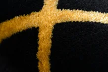 Kusový koberec Gloss 406C 86 geometric black/gold