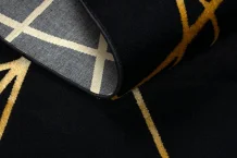 Kusový koberec Gloss 406C 86 geometric black/gold