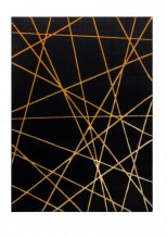 Kusový koberec Gloss 406C 86 geometric black/gold