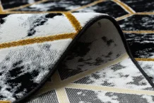 Kusový koberec Gloss 409A 82 3D cubes black/gold/grey