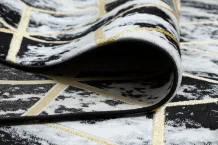 Kusový koberec Gloss 409A 82 3D cubes black/gold/grey